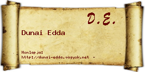 Dunai Edda névjegykártya